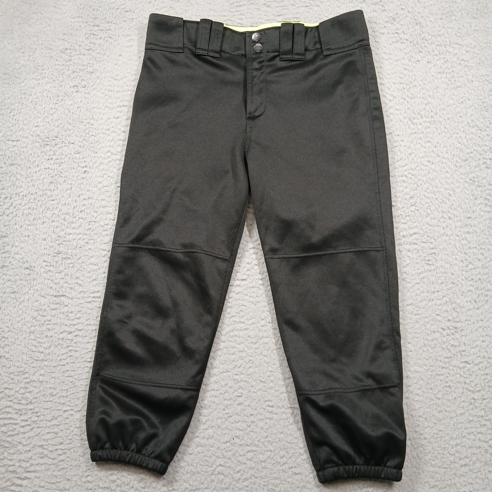 Mizuno Performance Softball Pants Women's S Black Elastic‎ Cuff Athletic